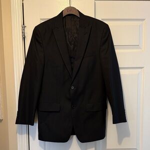 Michael Kors Black Pinstripe Suit Jacket
